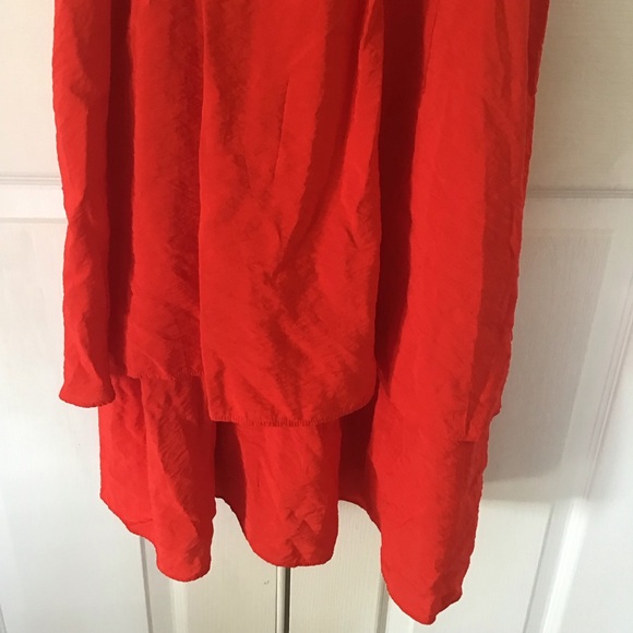 Anthropologie red off shoulder cutouts dress 8 - Picture 5 of 8